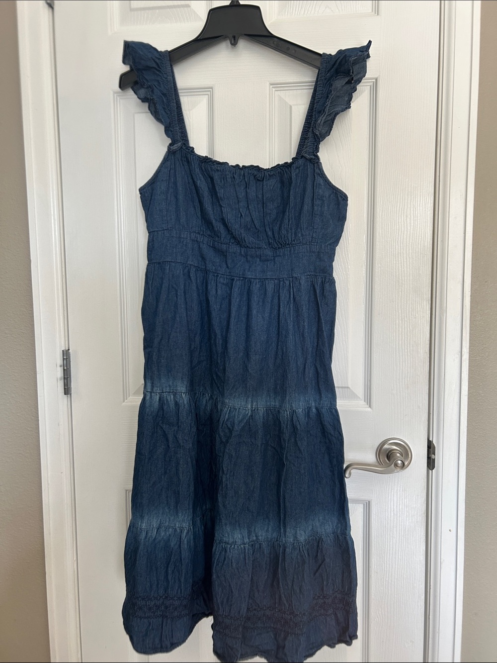 Girls' Navy Blue Tiered Sundress